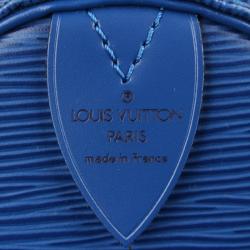 Pre Owned Louis Vuitton Toledo Blue Epi Leather Keepall 50 Bag