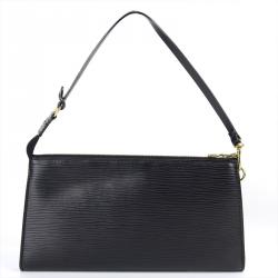 Pre Owned حقيبة إكسسوارات صغيرة لوي فيتون جلد أيبي سوداء 24