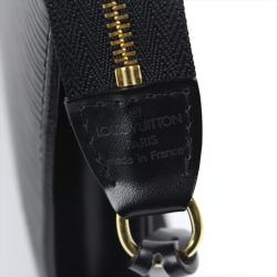Pre Owned حقيبة إكسسوارات صغيرة لوي فيتون جلد أيبي سوداء 24