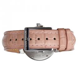 Louis Vuitton Silver Stainless Steel Tambour Women's Wristwatch 28MM