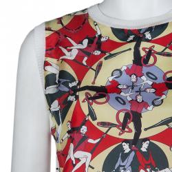 مملوكة مسبقًا M Missoni Multicolor Circus Print Sleeveless Knit Top M