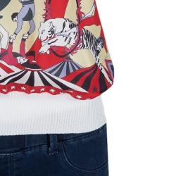 مملوكة مسبقًا M Missoni Multicolor Circus Print Sleeveless Knit Top M