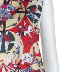 مملوكة مسبقًا M Missoni Multicolor Circus Print Sleeveless Knit Top M