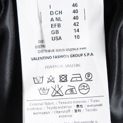 Pre Owned M Missoni Black and Green Chevron Pattern Lurex Knit Noodle Strap Maxi Dress L