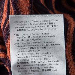 Pre Owned M Missoni Multicolor Textured Wave Pattern Long Sleeve Top L