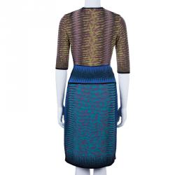 Pre Owned M Missoni Multicolor Knot Detail Dress M