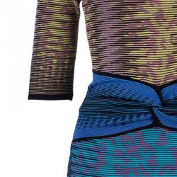 Pre Owned M Missoni Multicolor Knot Detail Dress M