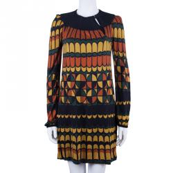 مملوكة مسبقًا فستان أم ميزوني متعدد الألوان بأكمام طويلة تريكو S