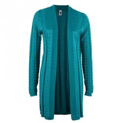 Pre Owned M Missoni Blue Knit Dress And Cardigan Set M