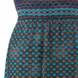 Pre Owned فستان  أم ميزوني بدون أكمام متعدد الألوان مجسم S