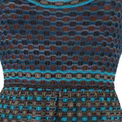 Pre Owned فستان أم ميزوني بدون أكمام متعدد الألوان مجسم S