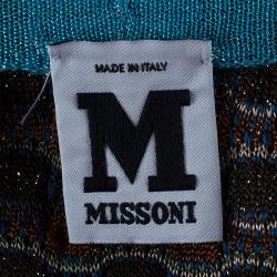 Pre Owned فستان أم ميزوني بدون أكمام متعدد الألوان مجسم S