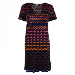 مملوكة مسبقًا فستان  أم ميزوني طباعة هندسية متعددة الألوان XL