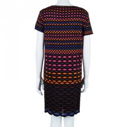 مملوكة مسبقًا فستان أم ميزوني طباعة هندسية متعددة الألوان XL