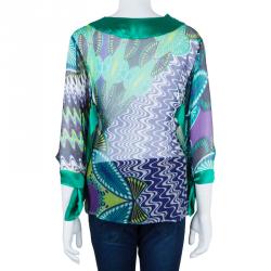 مملوكة مسبقًا بلوزة أم ميزوني متعددة الألوان M