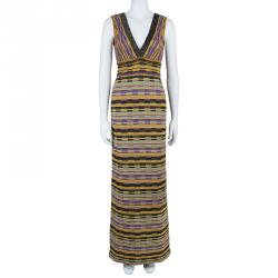 مملوكة مسبقًا M Missoni Metallic Wave Knit Maxi Dress S