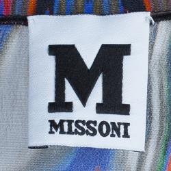 Pre Owned بلوزة أم ميزوني حرير شيفون متعددة الألوان M