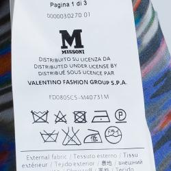 Pre Owned بلوزة أم ميزوني حرير شيفون متعددة الألوان M