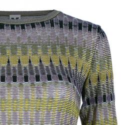 Pre Owned M Missoni Multicolor Knit Long Sleeve Sweater M