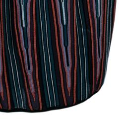مملوكة مسبقًا M Missoni Criss-Cross Short Sleeve Pleated Multicolor Dress M
