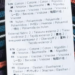 مملوكة مسبقًا M Missoni Criss-Cross Short Sleeve Pleated Multicolor Dress M