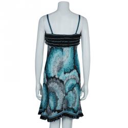 مملوكة مسبقًا M Missoni Blue Print Sleeveless Dress S