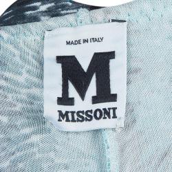 مملوكة مسبقًا M Missoni Blue Print Sleeveless Dress S