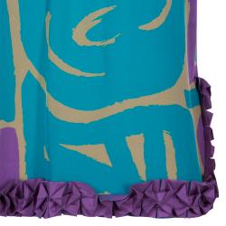 مملوكة مسبقًا M Missoni Multicolor Print Silk Top L