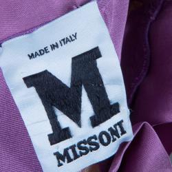 مملوكة مسبقًا M Missoni Multicolor Print Silk Top L