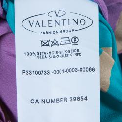 مملوكة مسبقًا M Missoni Multicolor Print Silk Top L