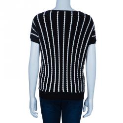 Pre Owned M Missoni Monochrome Knit Top S