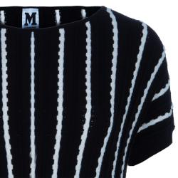 Pre Owned M Missoni Monochrome Knit Top S