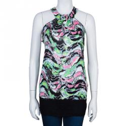 Pre Owned M Missoni Multicolor Lace Trim Top S