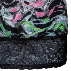 Pre Owned M Missoni Multicolor Lace Trim Top S