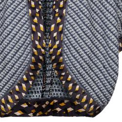 Pre Owned M Missoni Grey Contrast Trim Cardigan M