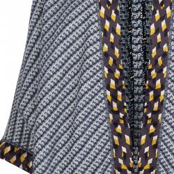 Pre Owned M Missoni Grey Contrast Trim Cardigan M