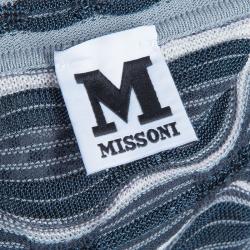 مملوكة مسبقًا M Missoni Black Knit Long Sleeve Maxi Dress L