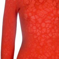 Pre Owned M Missoni Red Turtle Neck Long Sleeve Sweater S