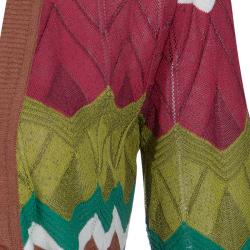 Pre Owned M Missoni Multicolor Zig Zag Cardigan S