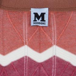 Pre Owned M Missoni Multicolor Zig Zag Cardigan S