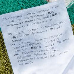 Pre Owned M Missoni Multicolor Zig Zag Cardigan S