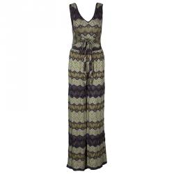 M Missoni Multicolor ZigZag Pattern Lurex Knit Sleeveless Jumpsuit M