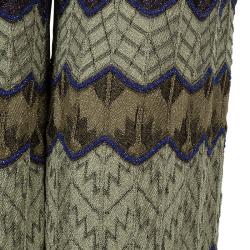 M Missoni Multicolor ZigZag Pattern Lurex Knit Sleeveless Jumpsuit M