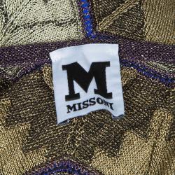 M Missoni Multicolor ZigZag Pattern Lurex Knit Sleeveless Jumpsuit M