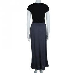 Pre Owned M Missoni Grey Knit Maxi Skirt S