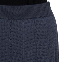 Pre Owned M Missoni Grey Knit Maxi Skirt S