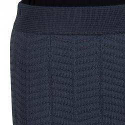 Pre Owned M Missoni Grey Knit Maxi Skirt S