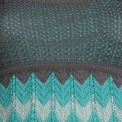 Pre Owned M Missoni Multicolor Zig Zag Pattern Sleeveless Knit Dress M