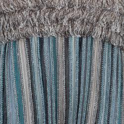 Pre Owned توب تريكو إم ميزوني مدرج طبقات شراشيب ميتالك M