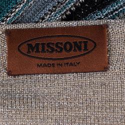 Pre Owned توب تريكو إم ميزوني مدرج طبقات شراشيب ميتالك M